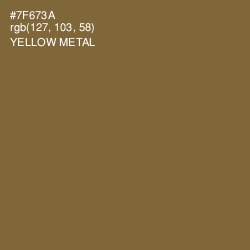 #7F673A - Yellow Metal Color Image